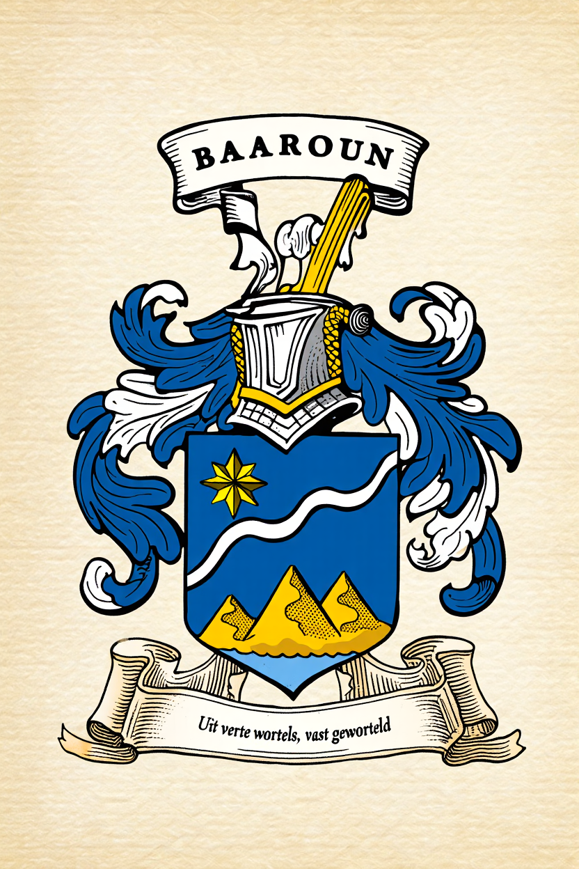 Familiewapen van de achternaam BAAROUN (vergrendeld)