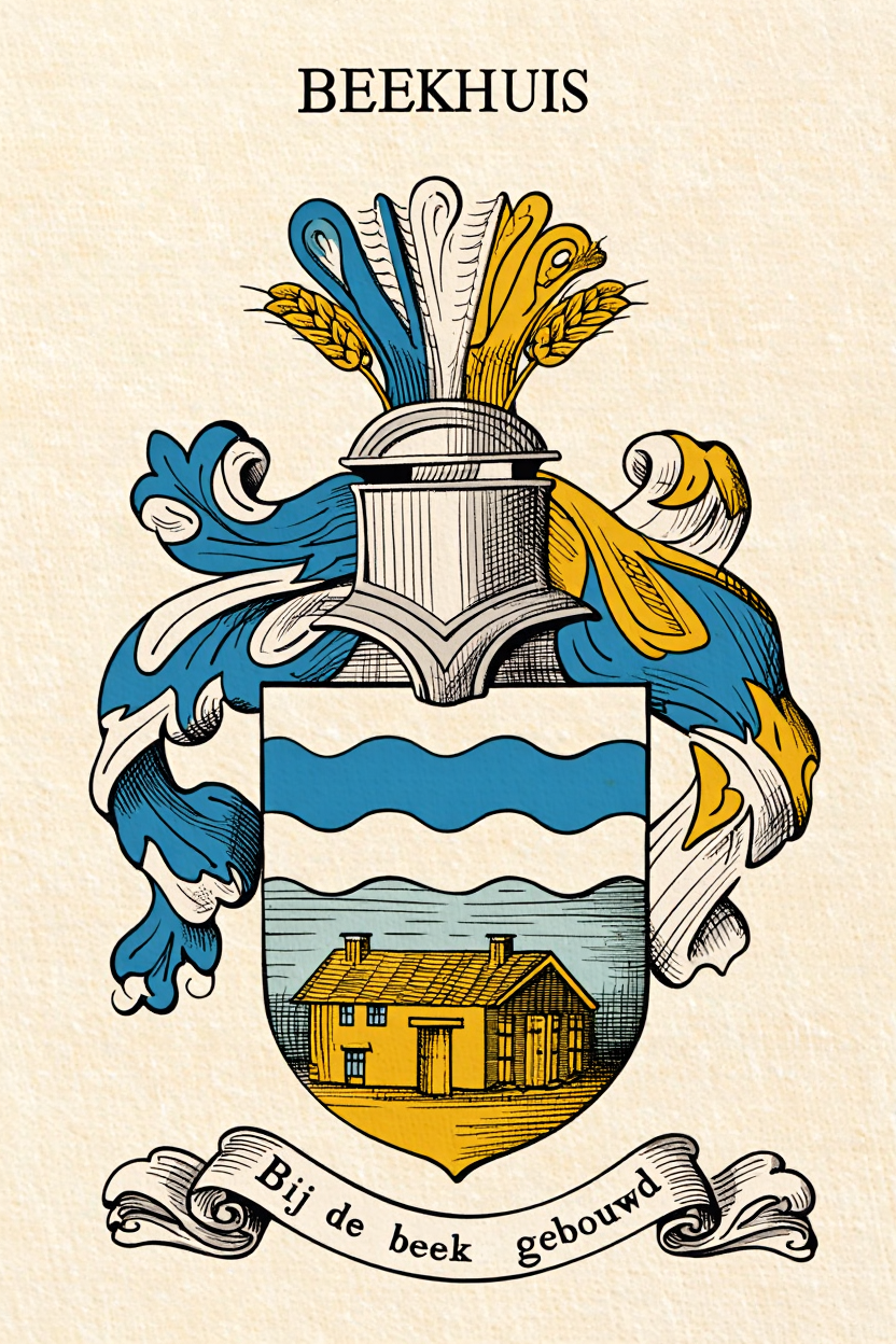 Familiewapen van de achternaam BEEKHUIS (vergrendeld)