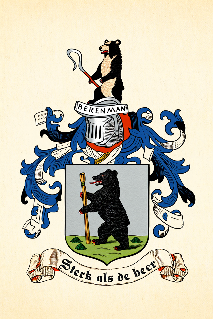 Familiewapen van de achternaam BERENMAN (vergrendeld)