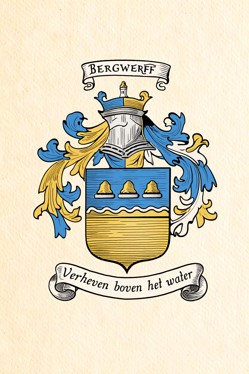 Familiewapen van de achternaam BERGWERFF (vergrendeld)