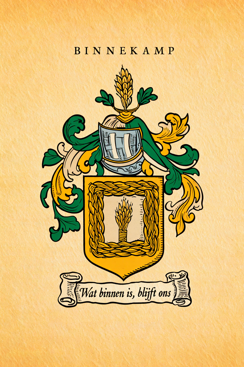 Familiewapen van de achternaam BINNEKAMP (vergrendeld)