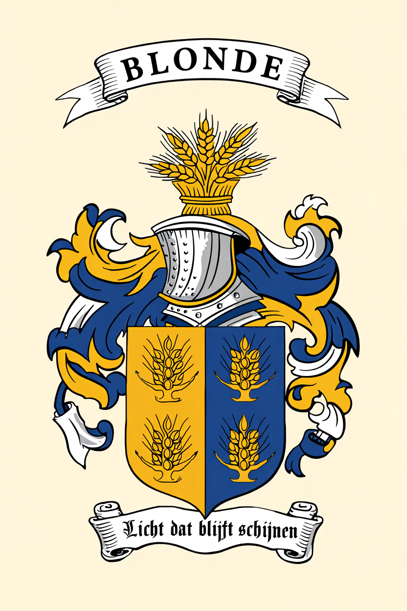 Familiewapen van de achternaam BLONDE (vergrendeld)