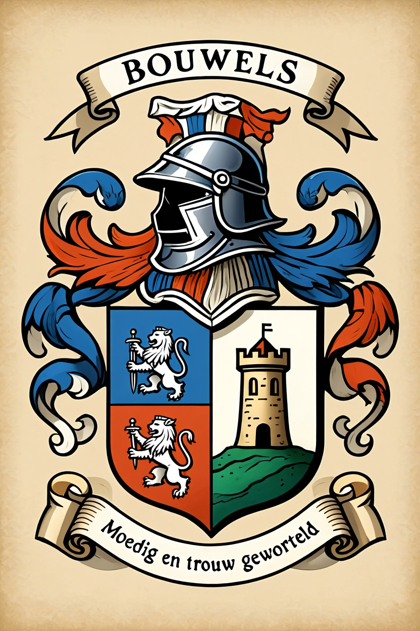 Familiewapen van de achternaam BOUWELS (vergrendeld)