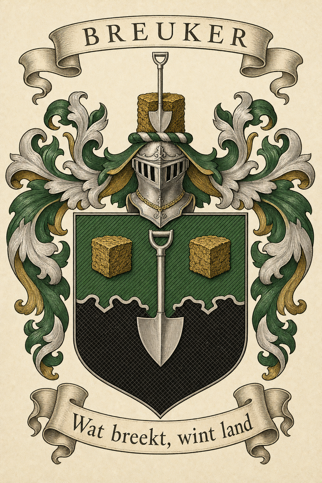 Familiewapen van de achternaam BREUKER (vergrendeld)