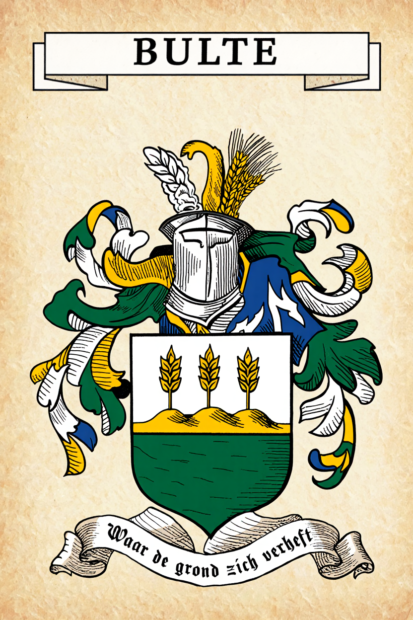 Familiewapen van de achternaam BULTE (vergrendeld)