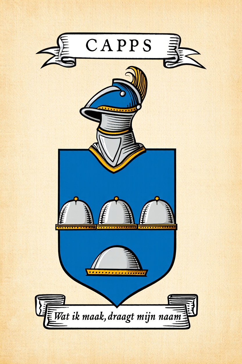 Familiewapen van de achternaam CAPPS (vergrendeld)