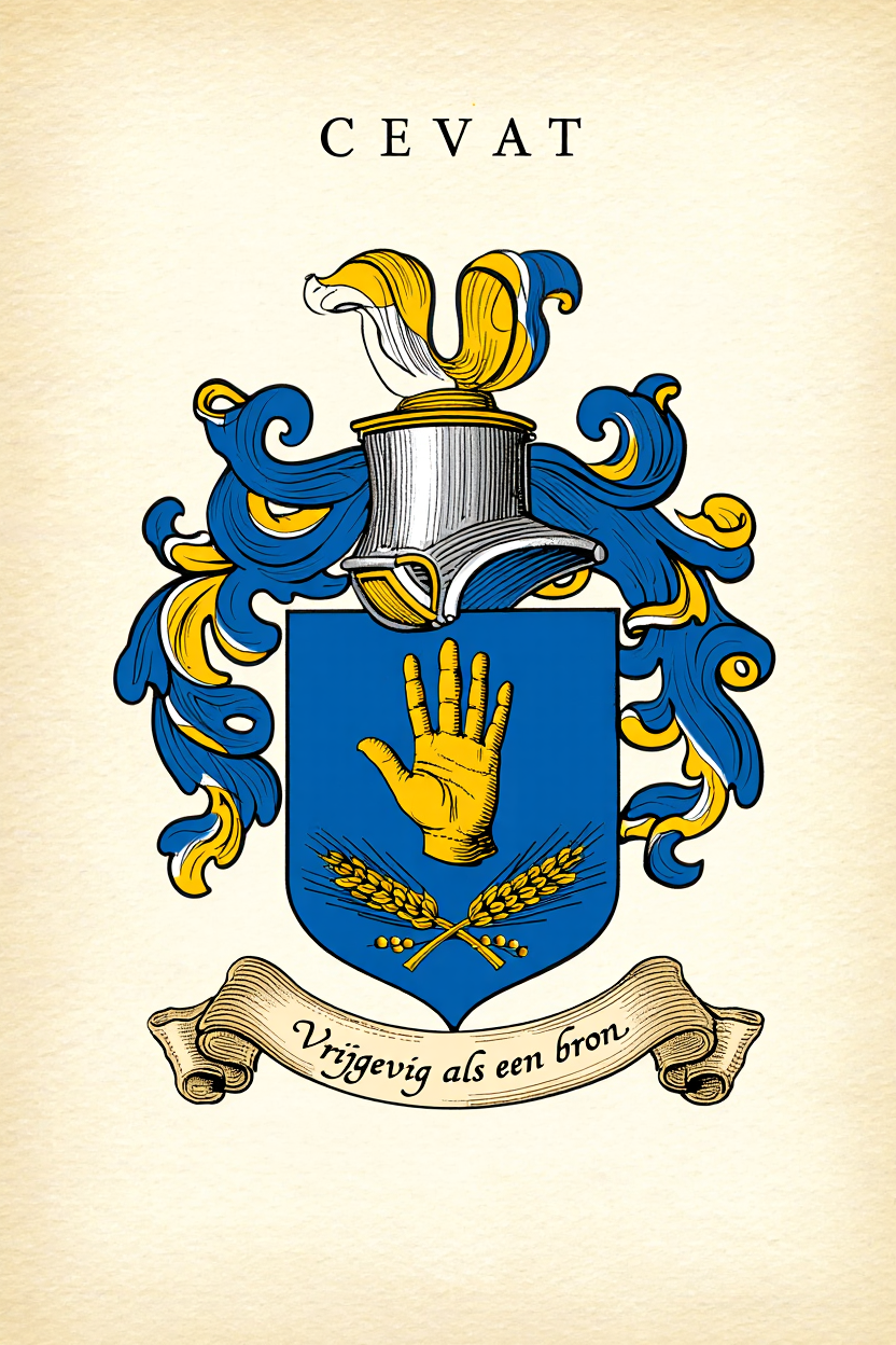 Familiewapen van de achternaam CEVAT (vergrendeld)