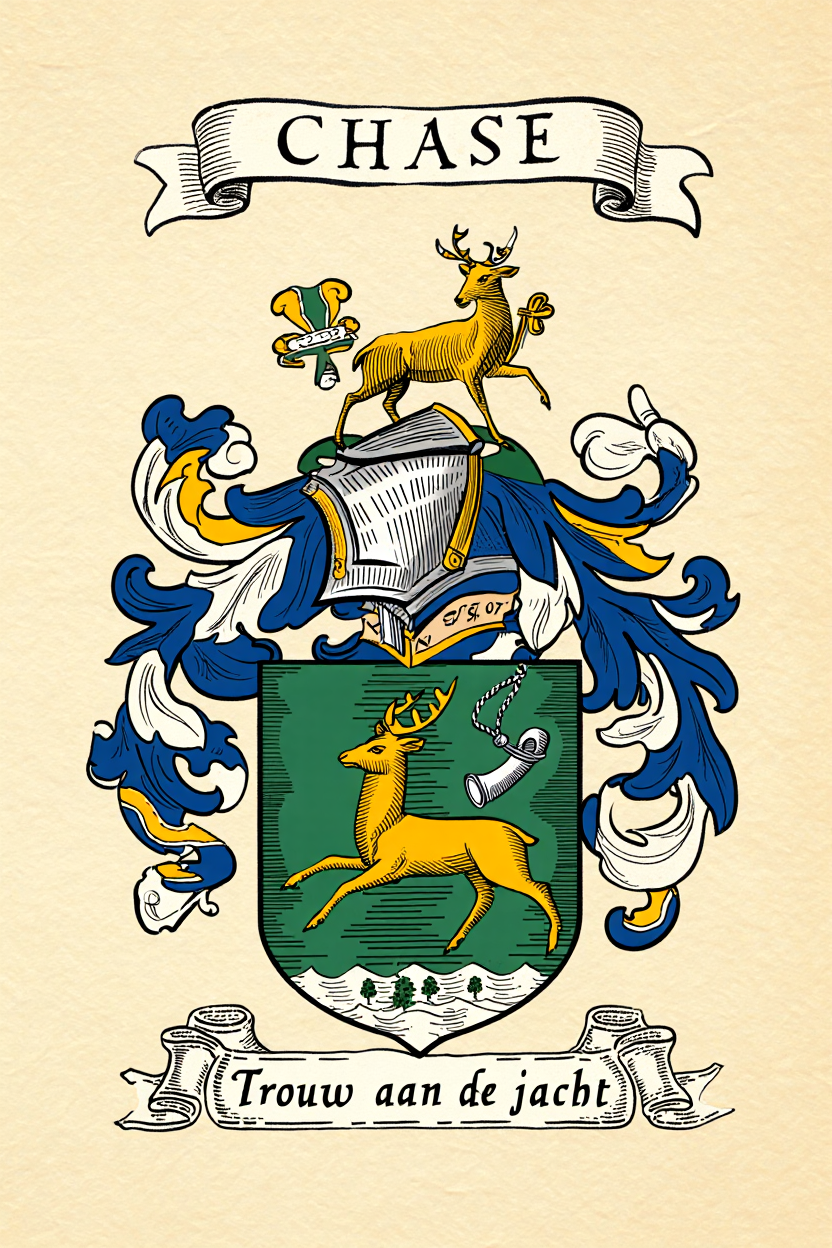 Familiewapen van de achternaam CHASE (vergrendeld)