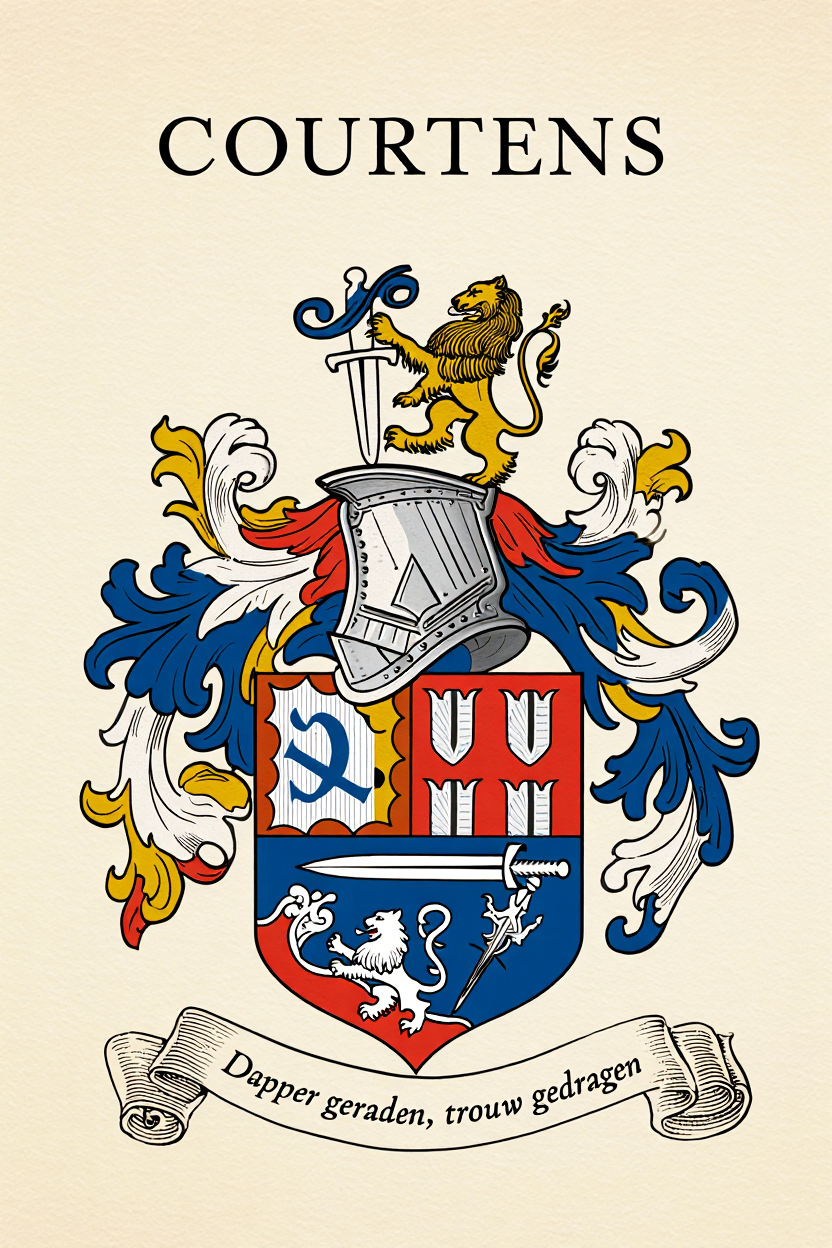 Familiewapen van de achternaam COURTENS
