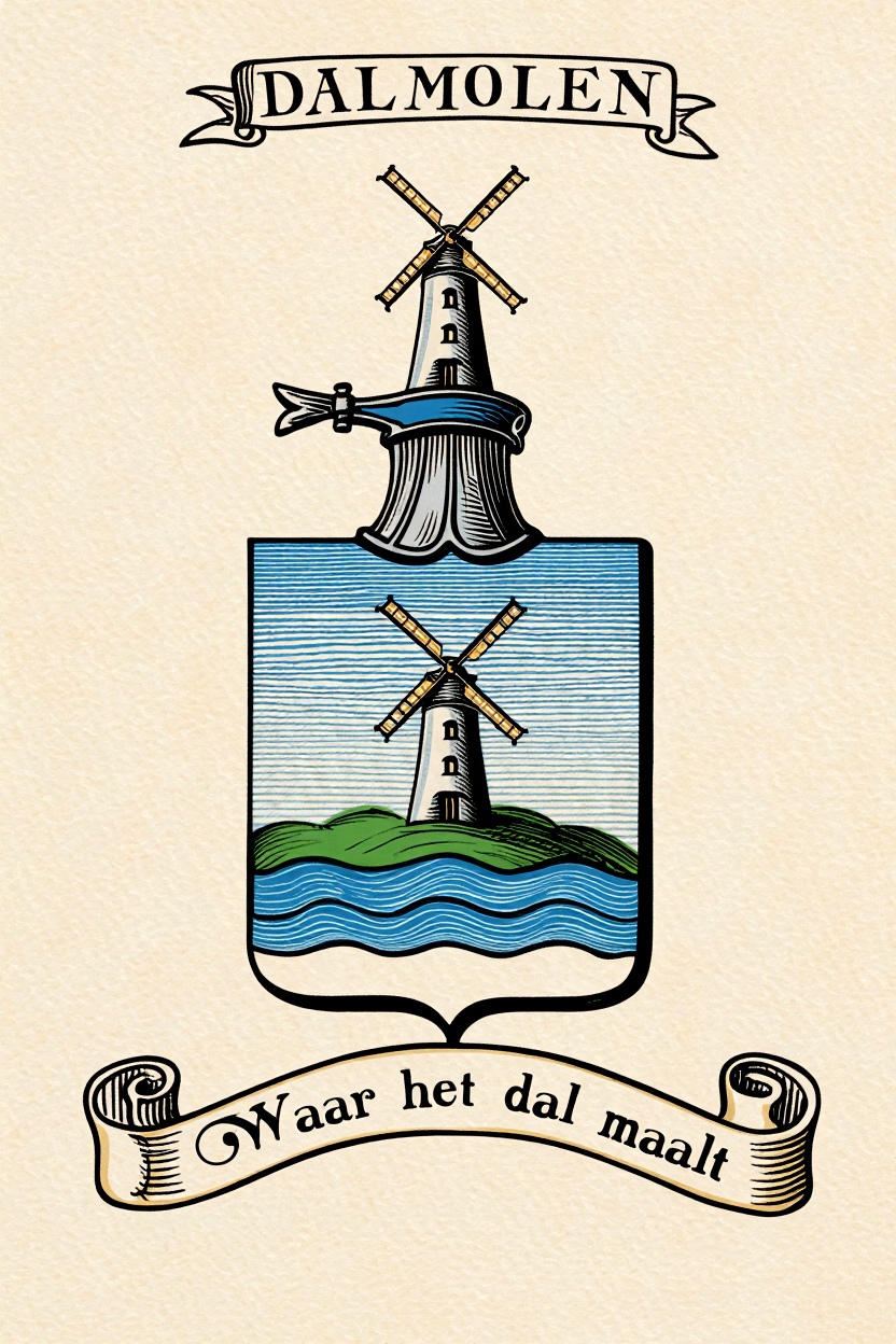 Familiewapen van de achternaam DALMOLEN (vergrendeld)