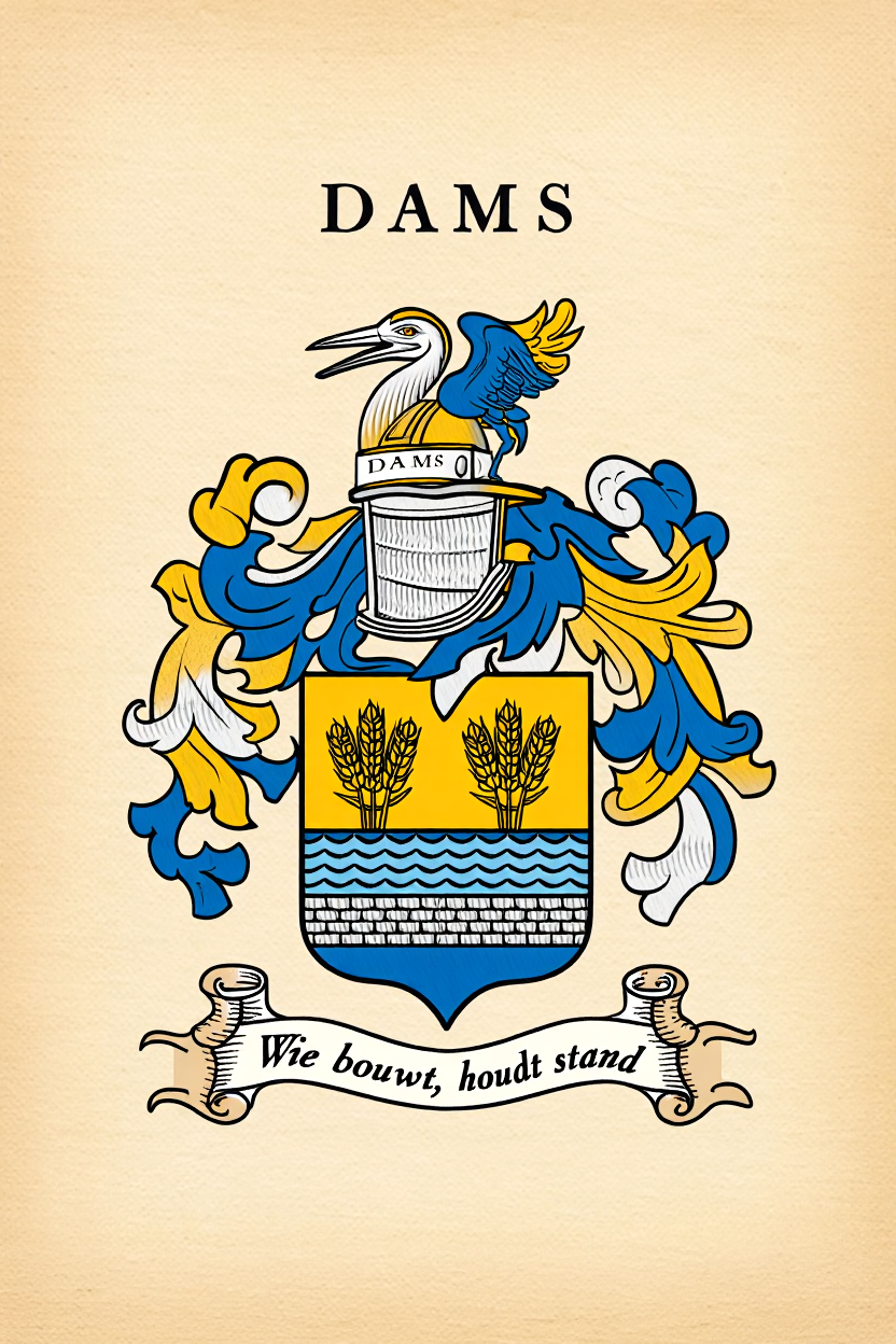 Familiewapen van de achternaam DAMS (vergrendeld)