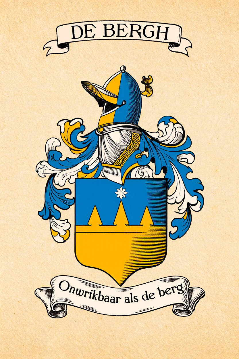 Familiewapen van de achternaam DE BERGH (vergrendeld)