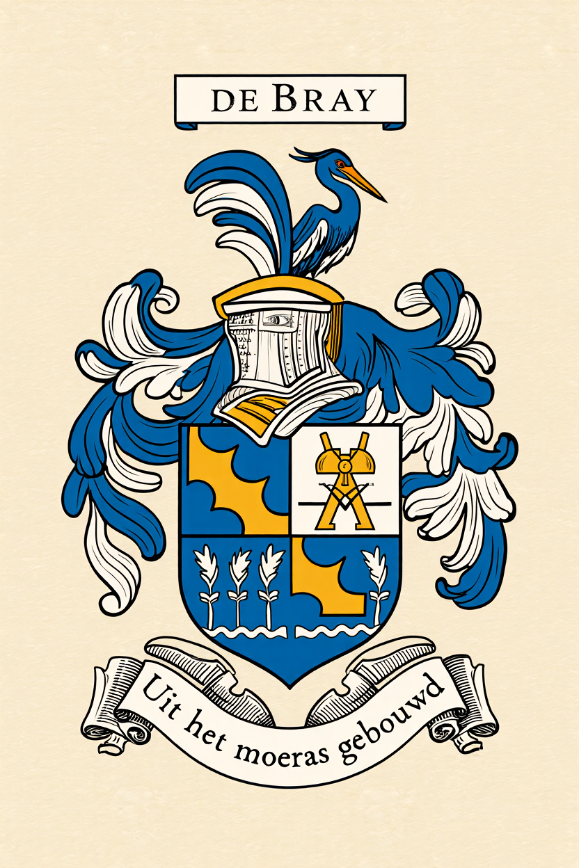 Familiewapen van de achternaam DE BRAY (vergrendeld)