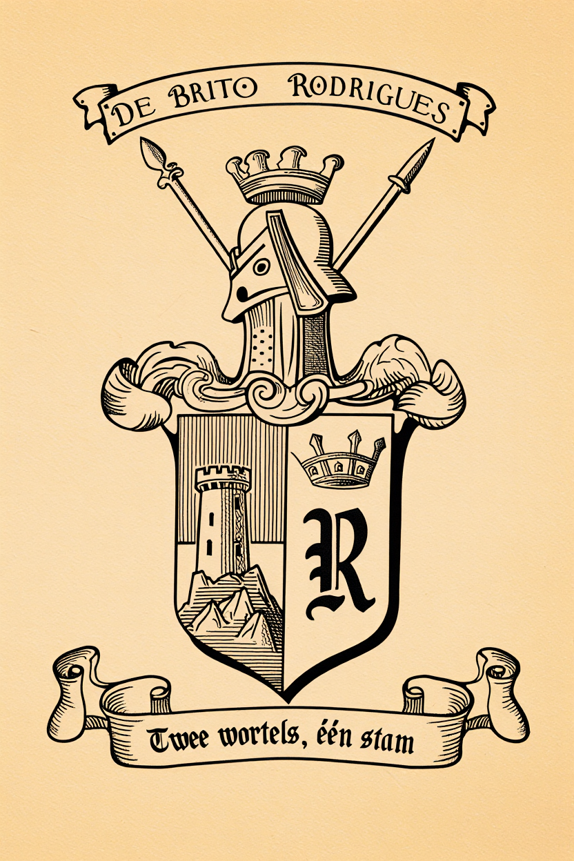 Familiewapen van de achternaam DE BRITO RODRIGUES (vergrendeld)