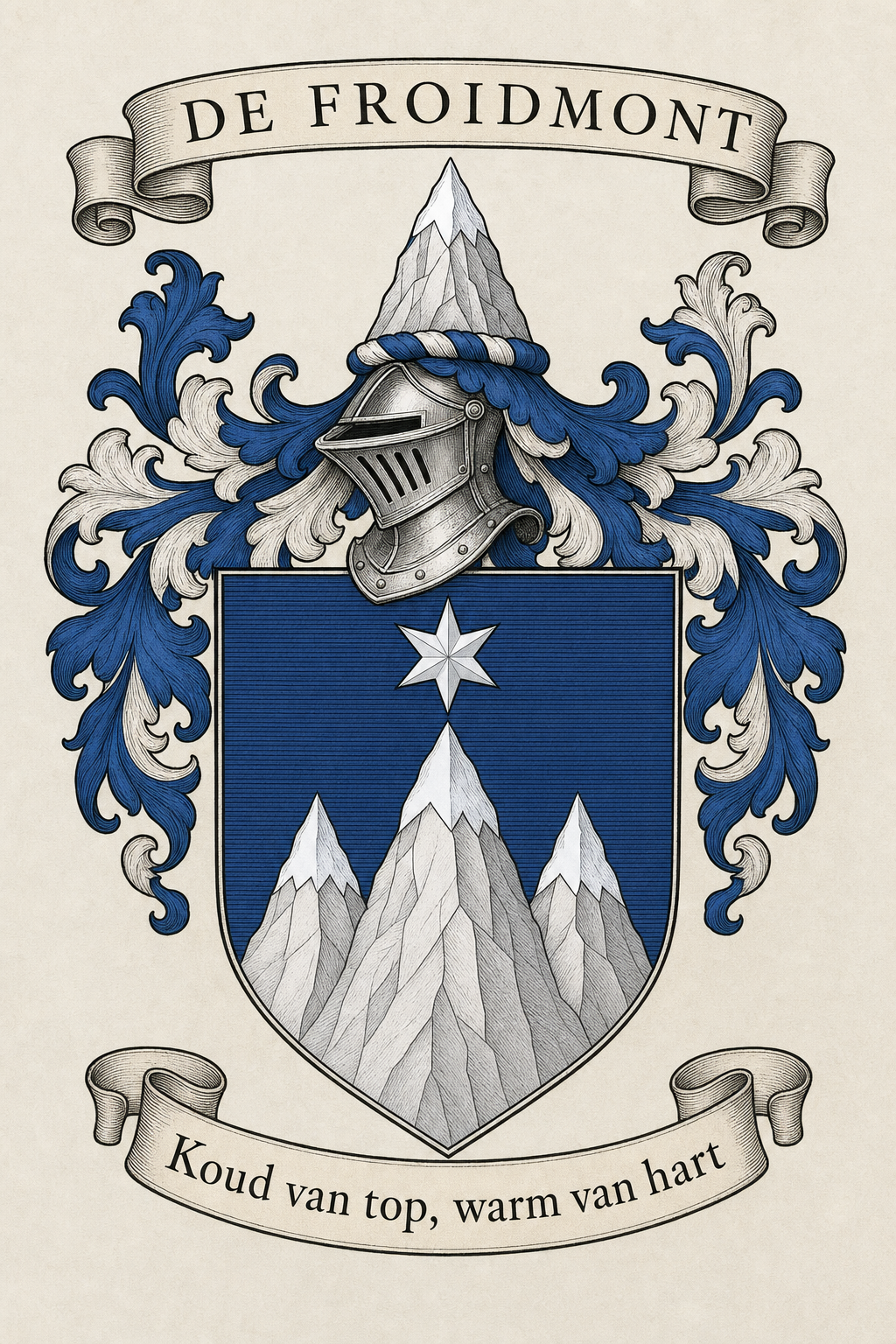 Familiewapen van de achternaam DE FROIDMONT (vergrendeld)