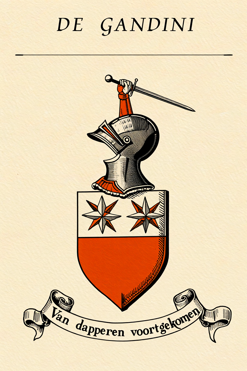 Familiewapen van de achternaam DE GANDINI (vergrendeld)