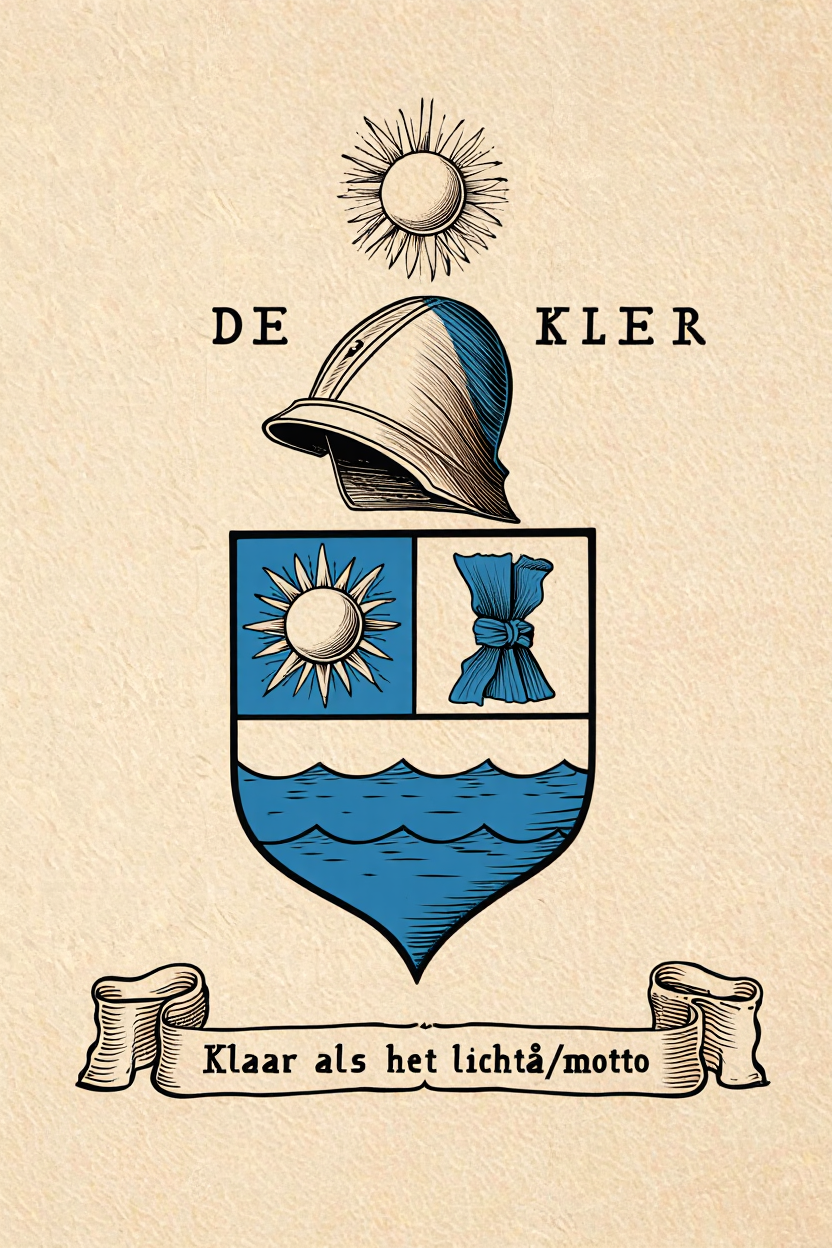 Familiewapen van de achternaam DE KLEER (vergrendeld)