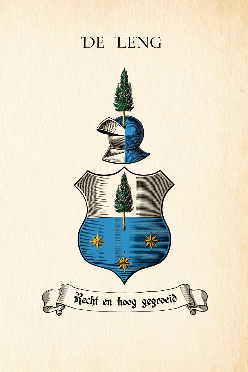 Familiewapen van de achternaam DE LENG (vergrendeld)