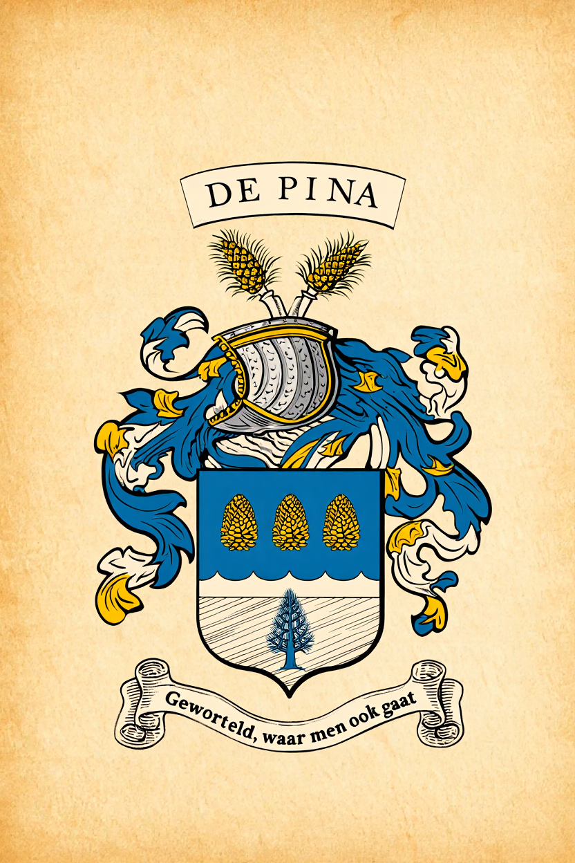 Familiewapen van de achternaam DE PINA (vergrendeld)