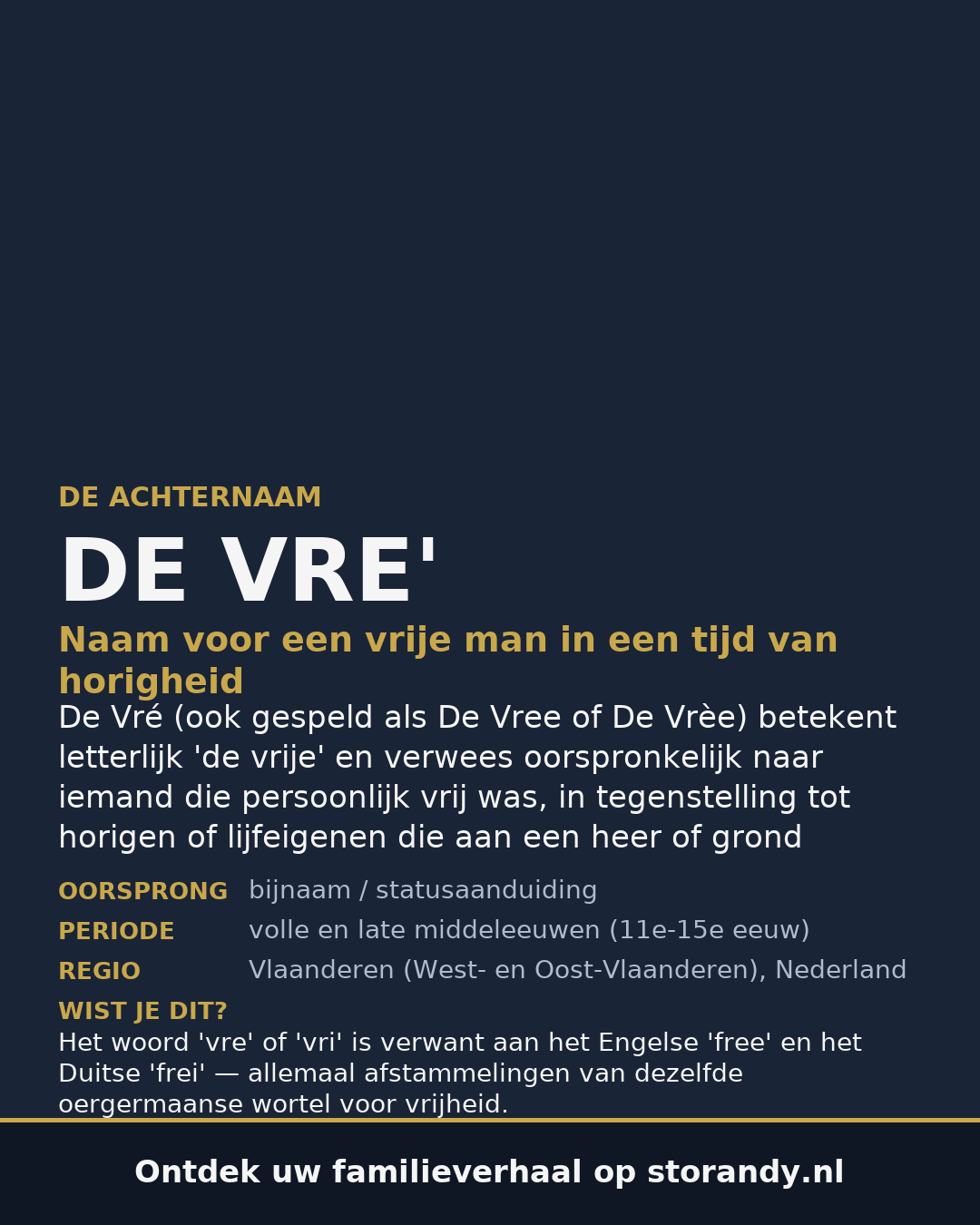 Familiewapen van de achternaam DE VRE'