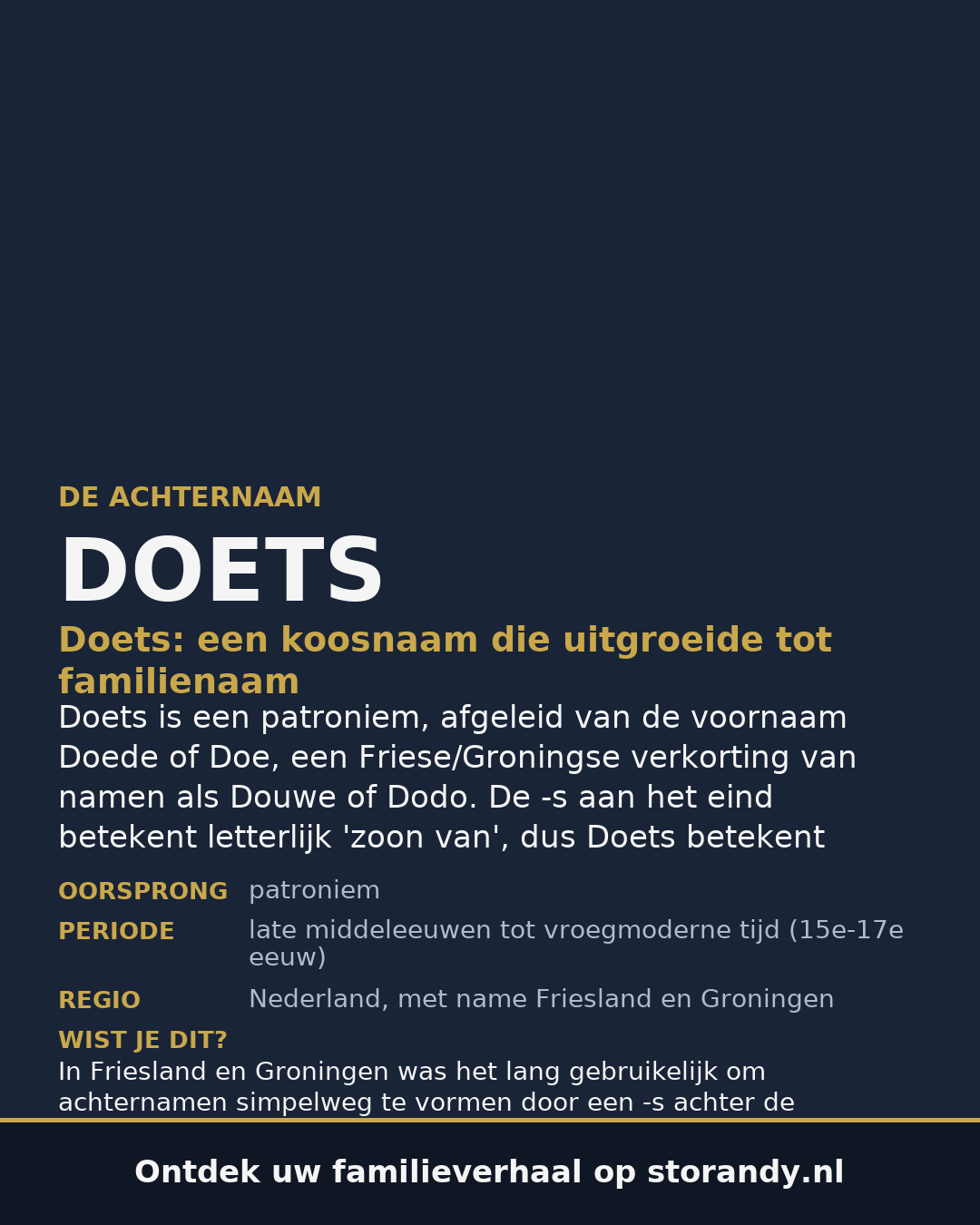 Familiewapen van de achternaam DOETS