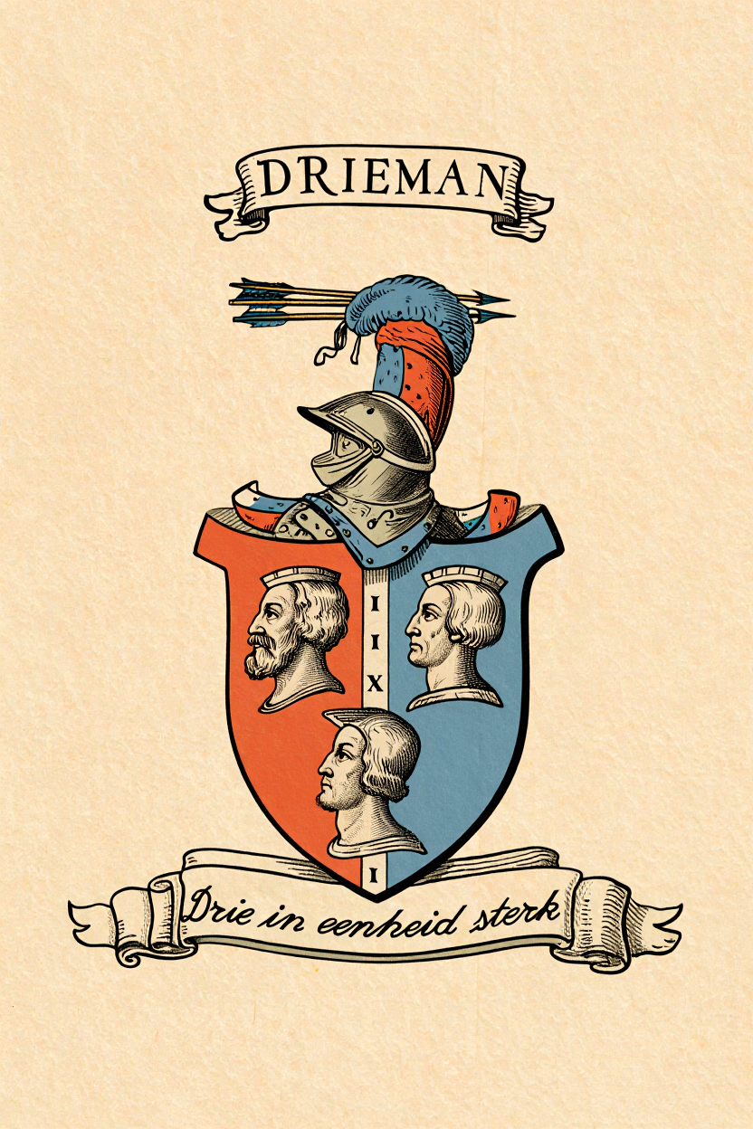 Familiewapen van de achternaam DRIEMAN (vergrendeld)