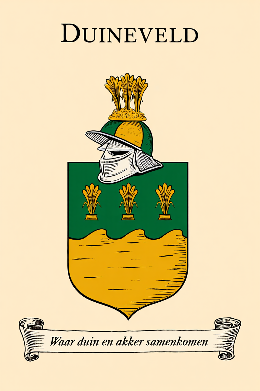 Familiewapen van de achternaam DUINEVELD (vergrendeld)