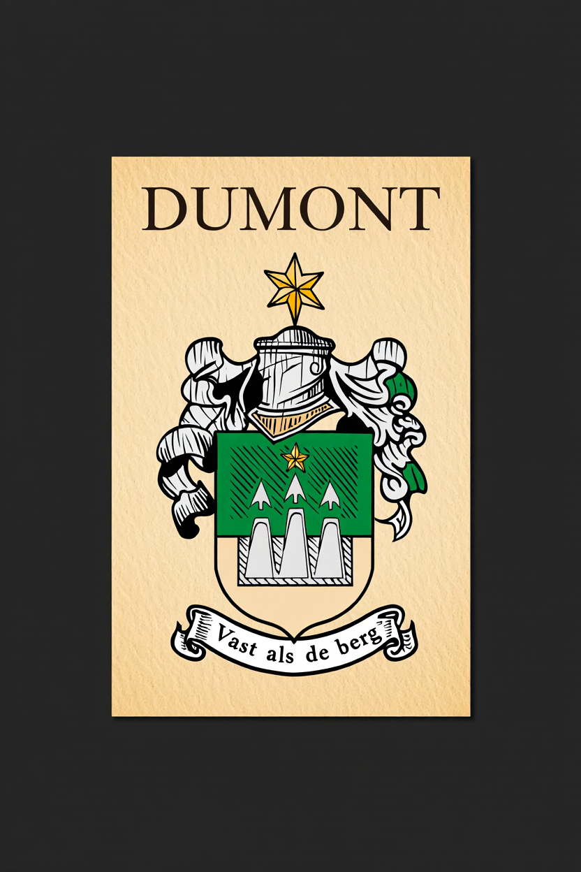Familiewapen van de achternaam DUMONT (vergrendeld)