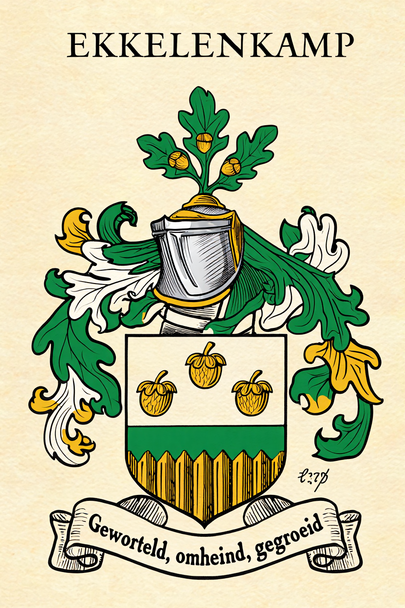 Familiewapen van de achternaam EKKELENKAMP (vergrendeld)
