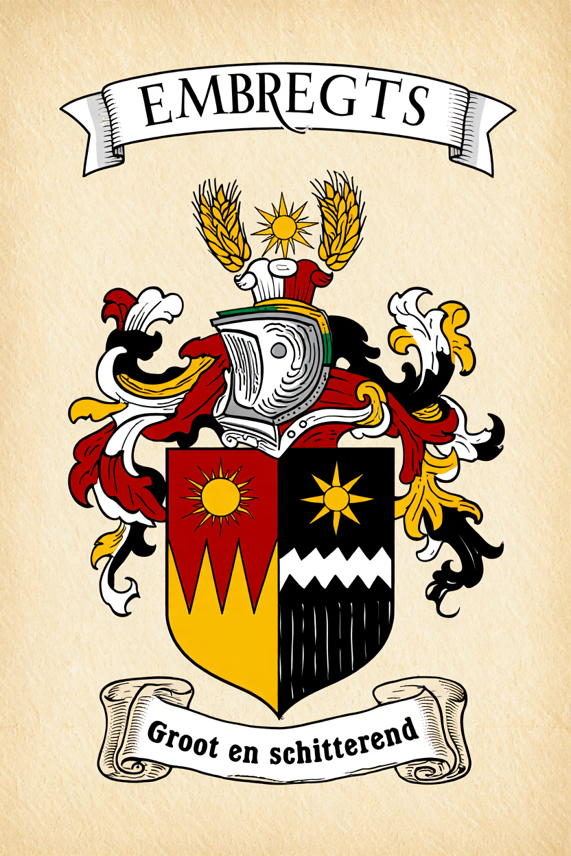 Familiewapen van de achternaam EMBREGTS (vergrendeld)