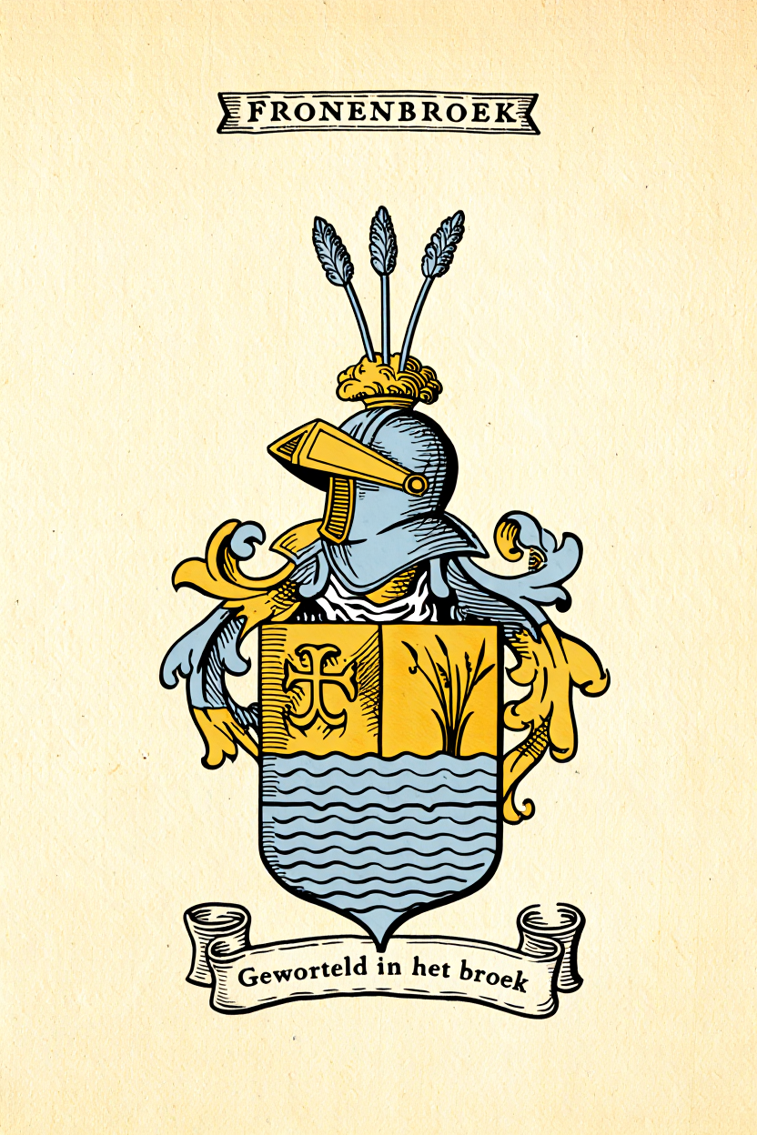 Familiewapen van de achternaam FRONENBROEK (vergrendeld)