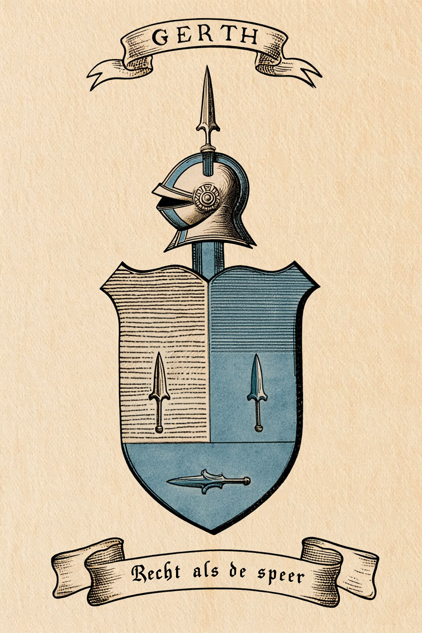 Familiewapen van de achternaam GERTH (vergrendeld)