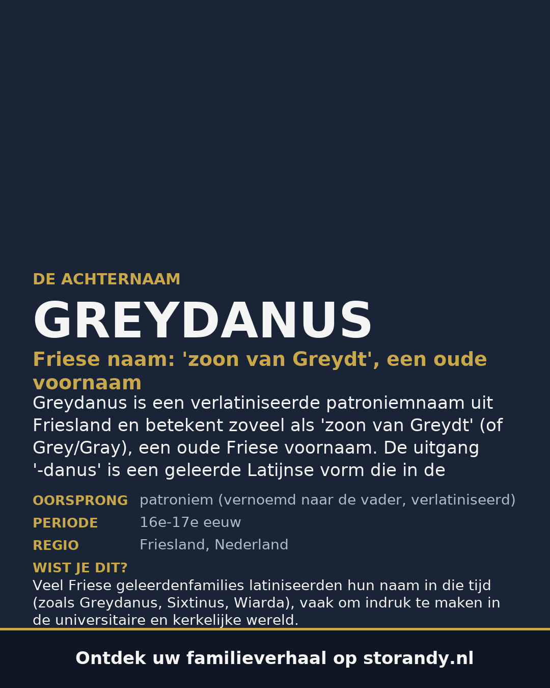 Familiewapen van de achternaam GREYDANUS