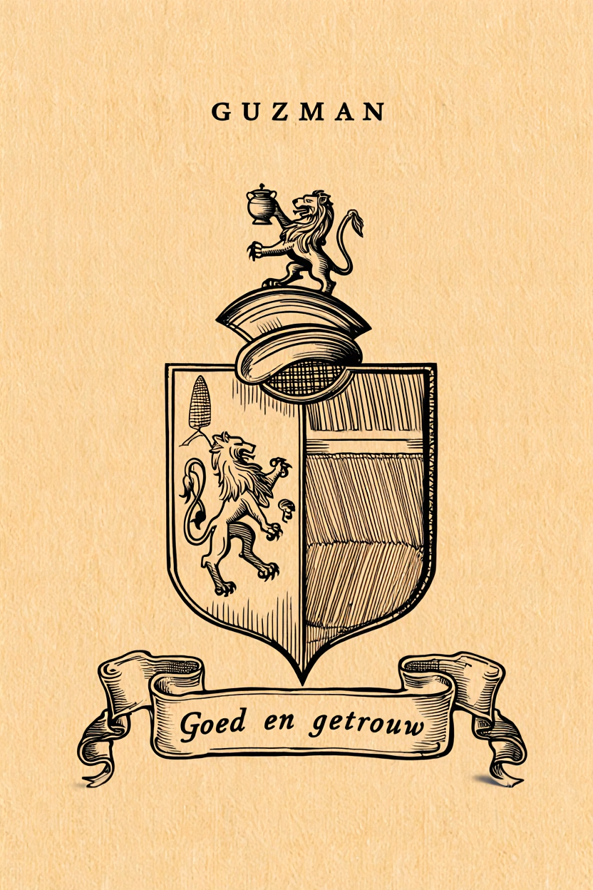 Familiewapen van de achternaam GUZMAN (vergrendeld)