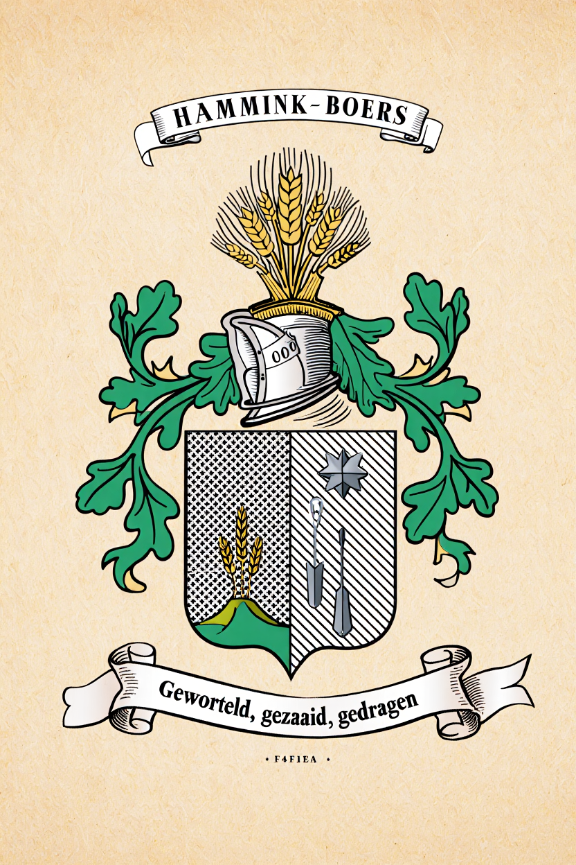 Familiewapen van de achternaam HAMMINK-BOERS (vergrendeld)