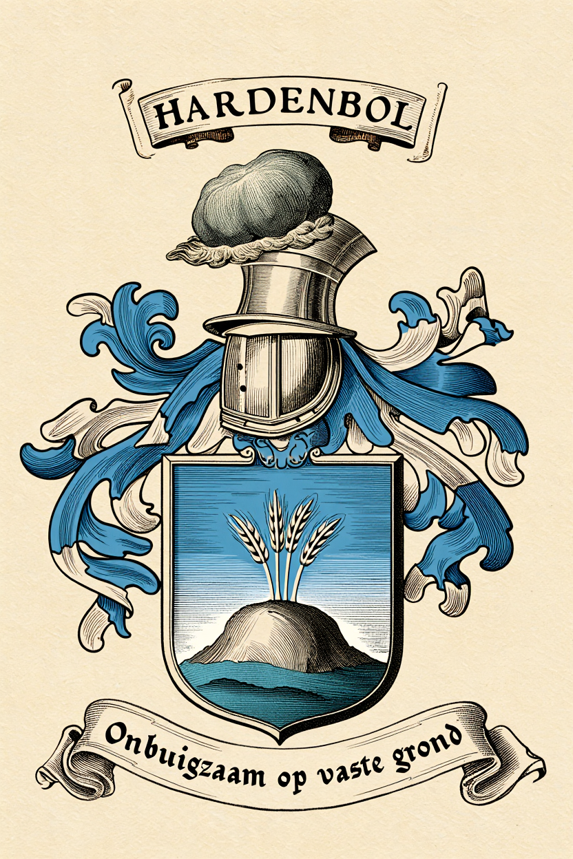 Familiewapen van de achternaam HARDENBOL (vergrendeld)
