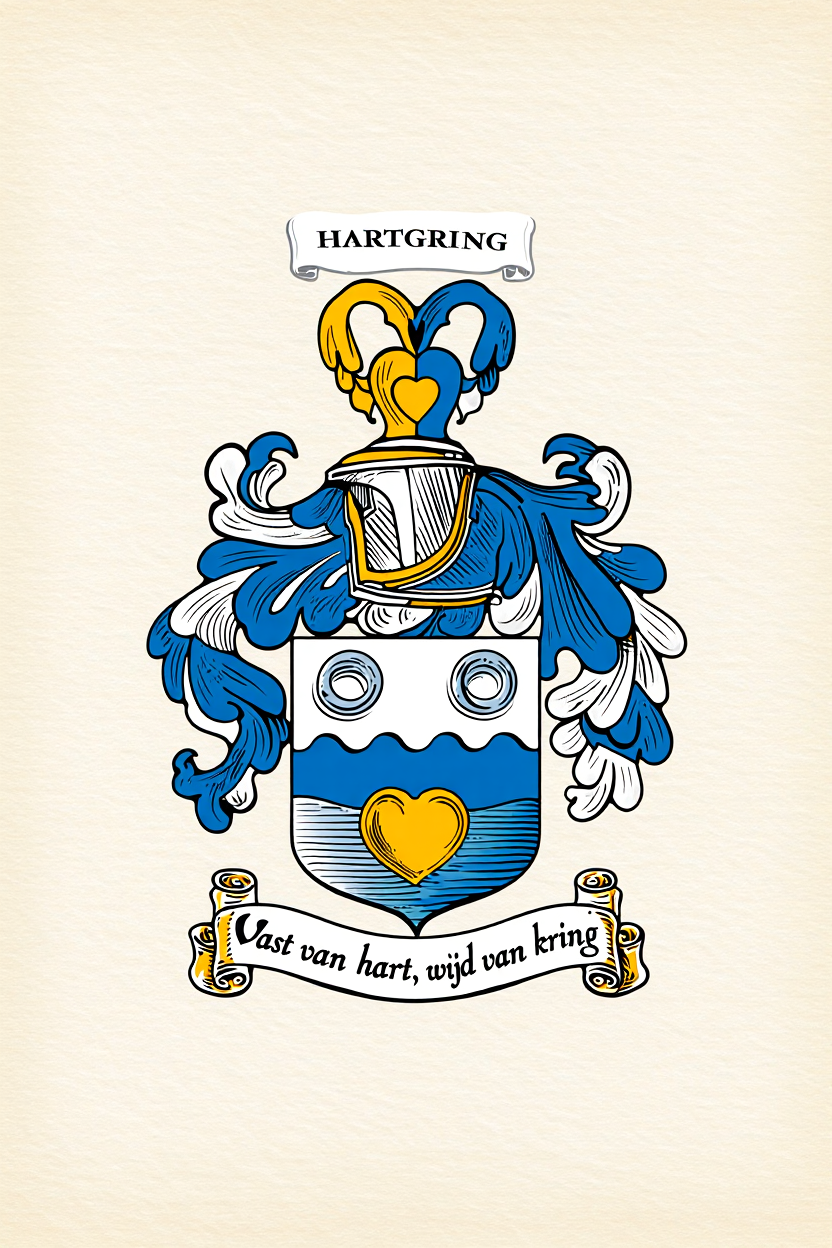 Familiewapen van de achternaam HARTGRING (vergrendeld)
