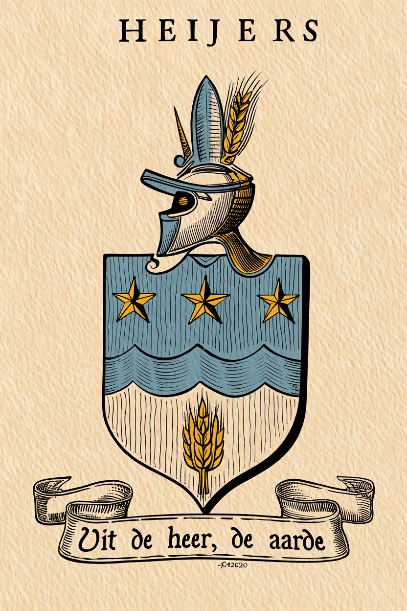 Familiewapen van de achternaam HEIJERS (vergrendeld)