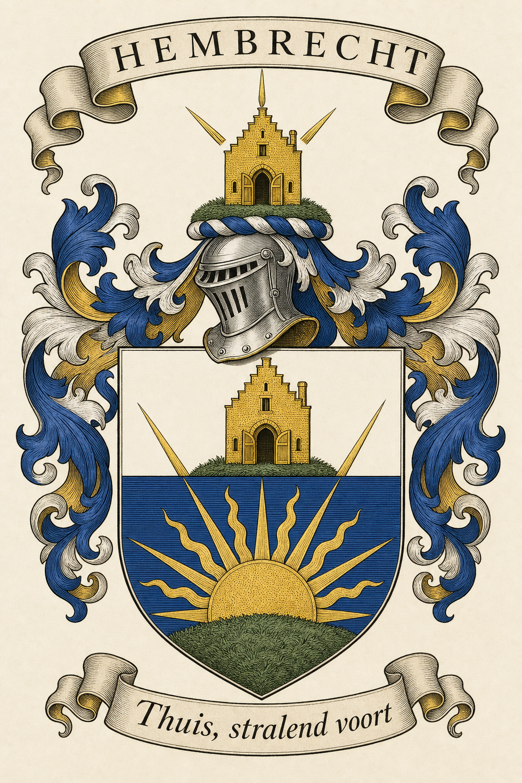 Familiewapen van de achternaam HEMBRECHT (vergrendeld)
