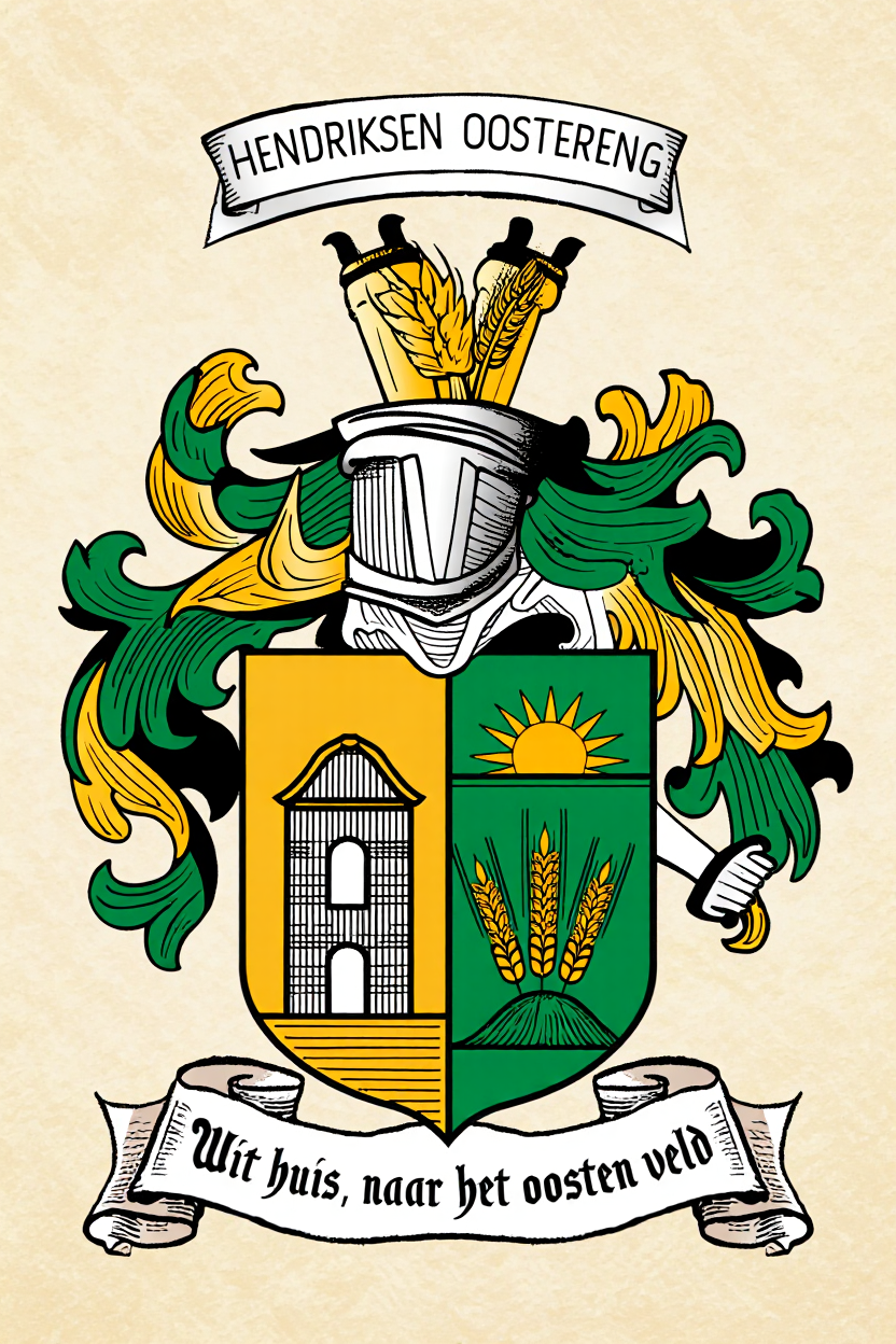 Familiewapen van de achternaam HENDRIKSEN OOSTERENG (vergrendeld)