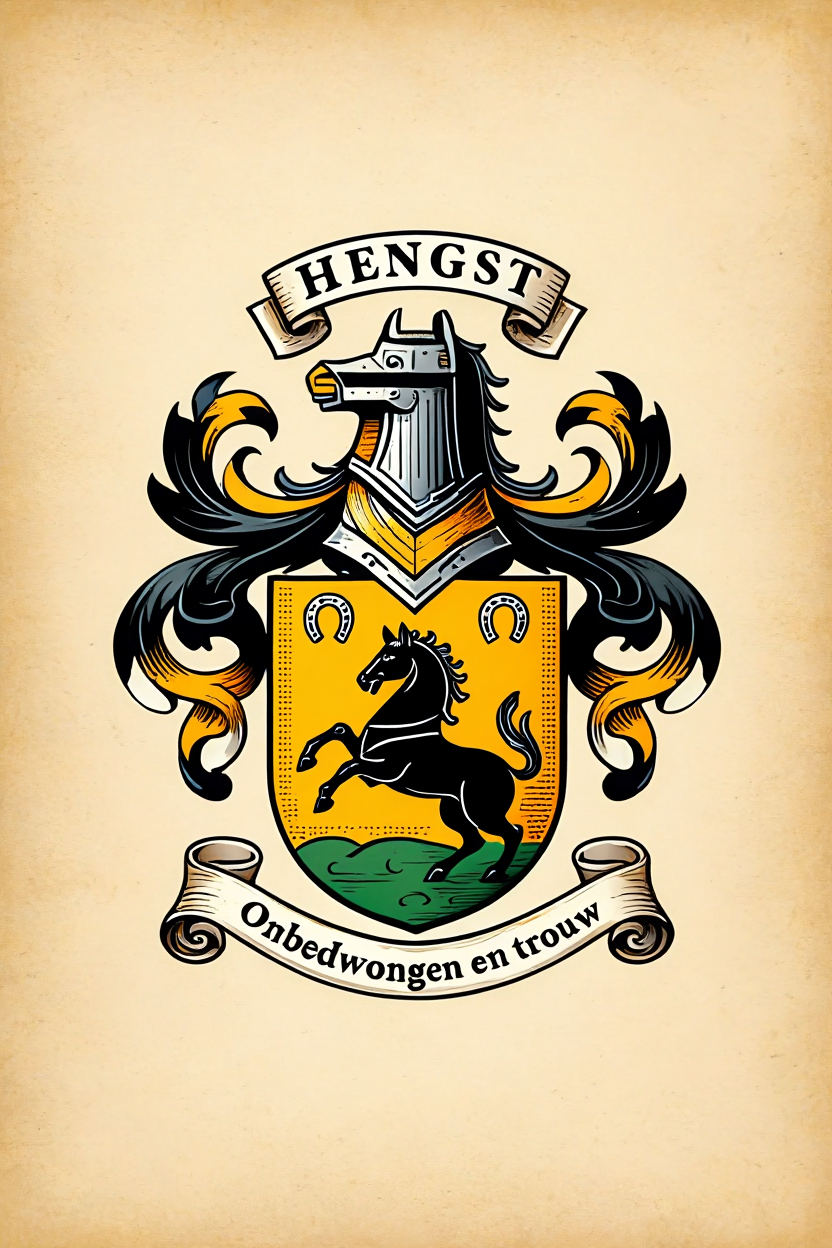 Familiewapen van de achternaam HENGST (vergrendeld)