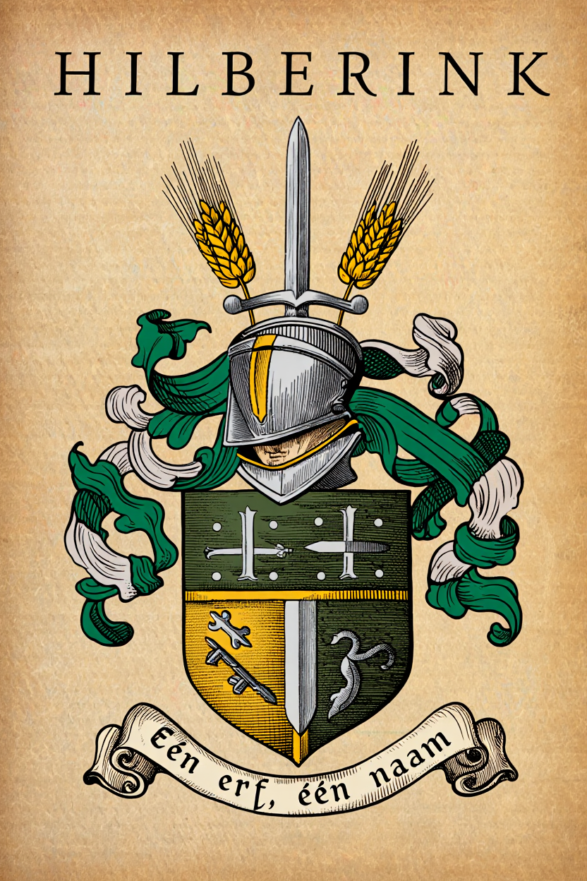 Familiewapen van de achternaam HILBERINK (vergrendeld)