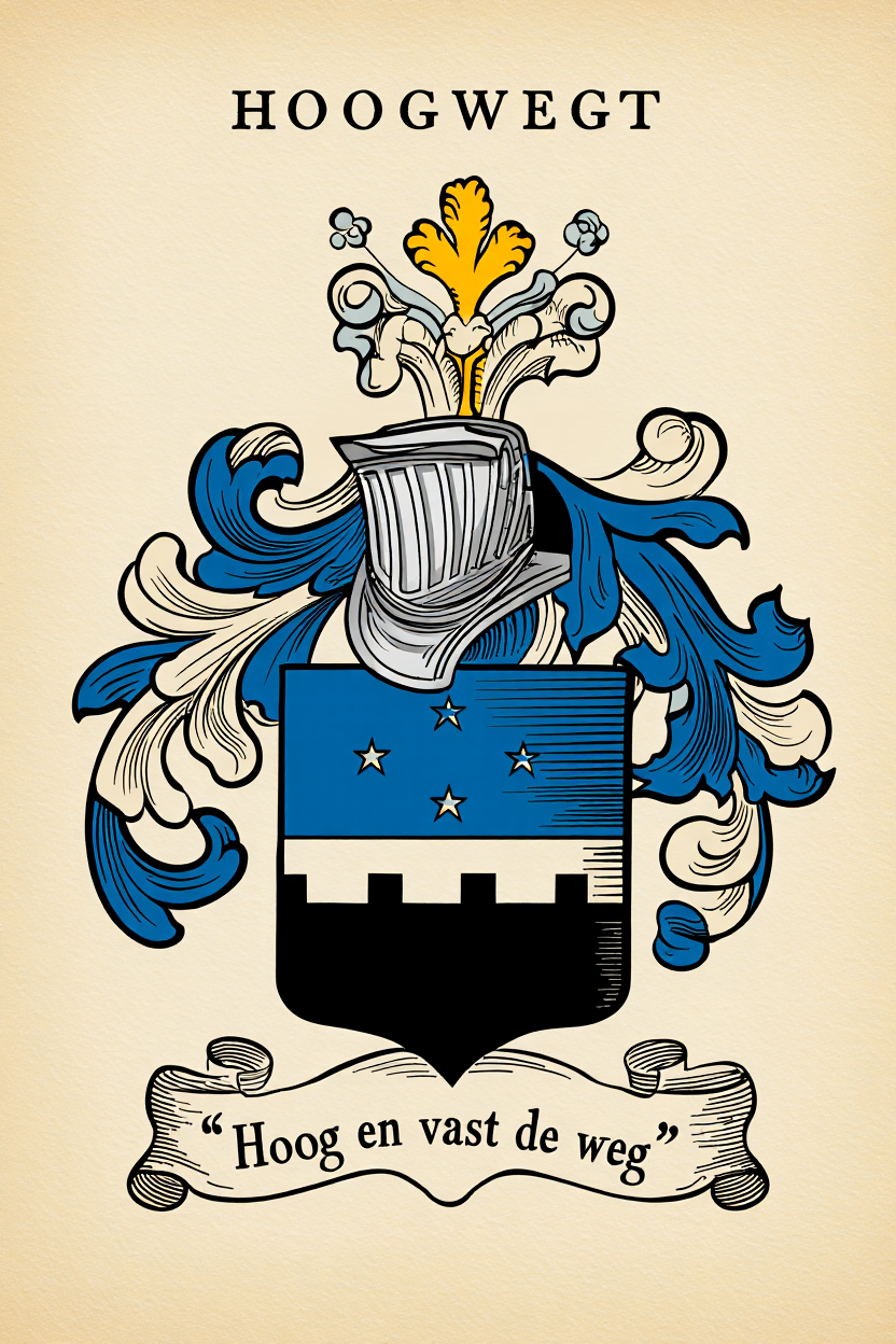 Familiewapen van de achternaam HOOGWEGT (vergrendeld)