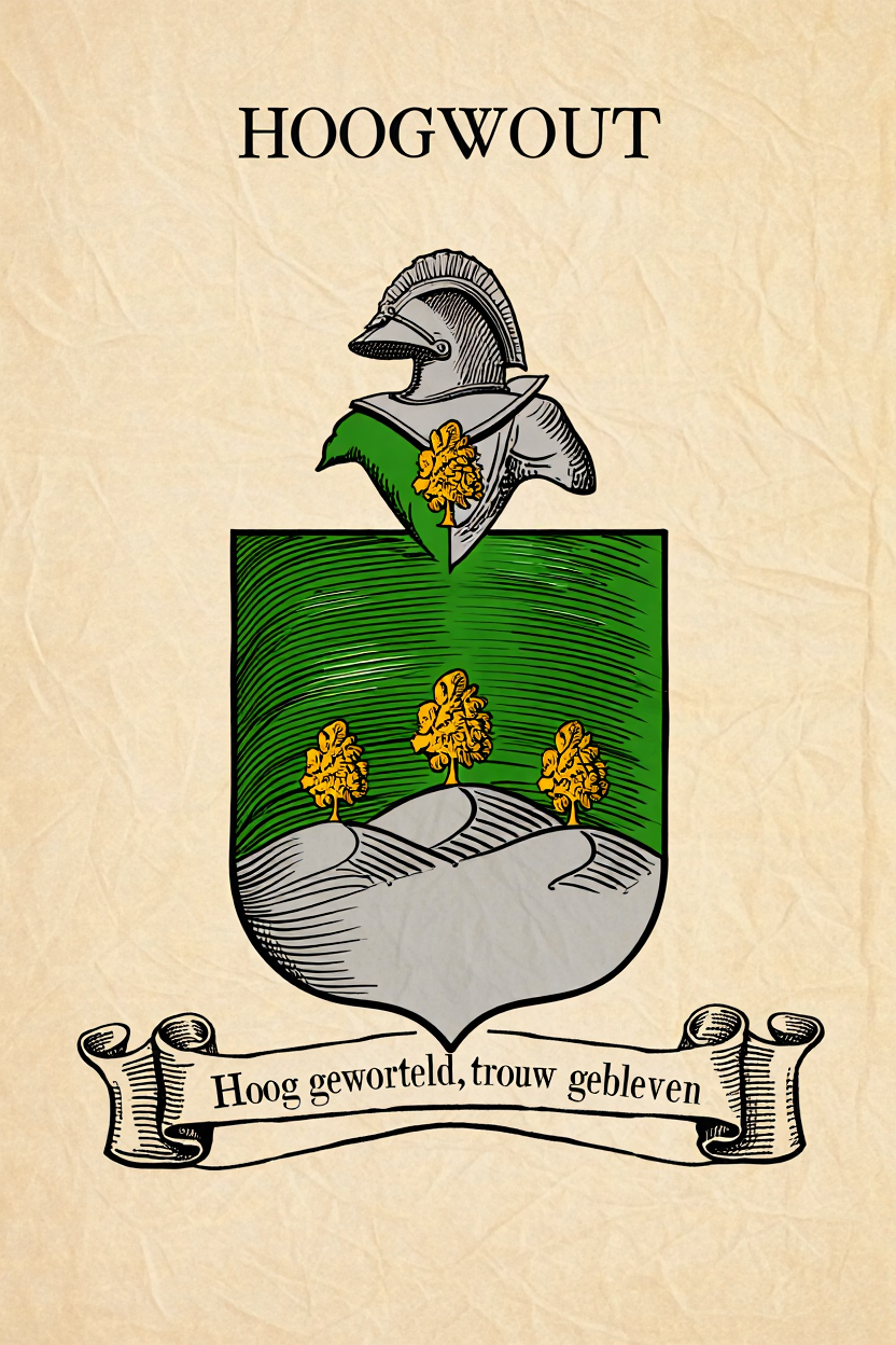 Familiewapen van de achternaam HOOGWOUT (vergrendeld)