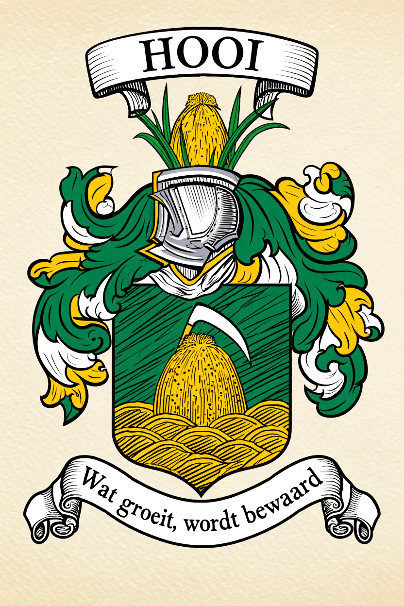 Familiewapen van de achternaam HOOI (vergrendeld)
