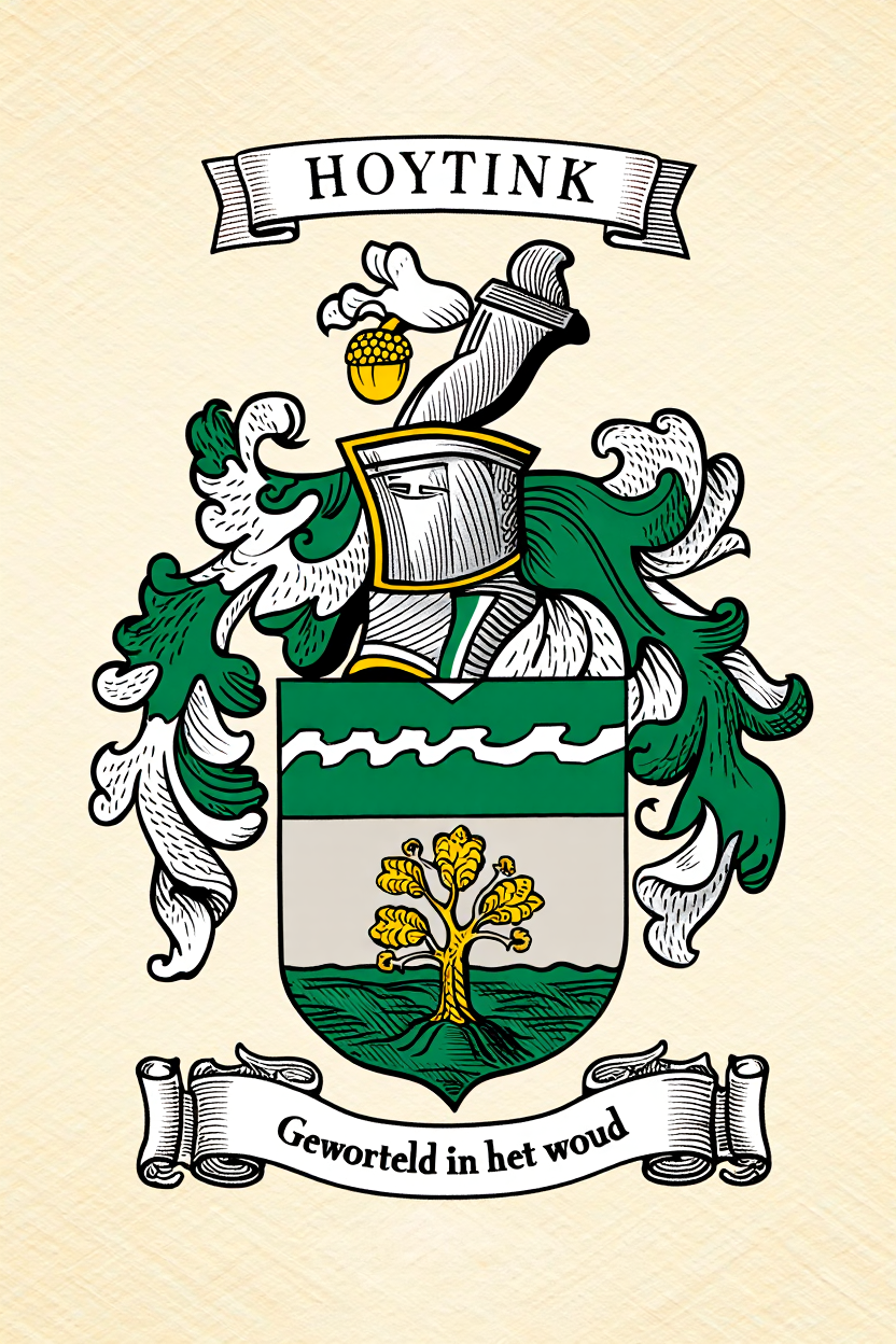 Familiewapen van de achternaam HOYTINK (vergrendeld)