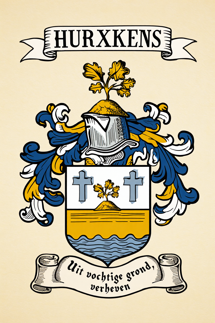 Familiewapen van de achternaam HURXKENS (vergrendeld)