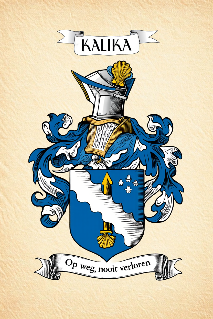 Familiewapen van de achternaam KALIKA (vergrendeld)