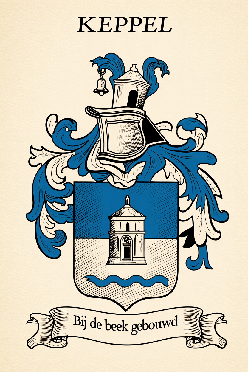 Familiewapen van de achternaam KEPPEL (vergrendeld)