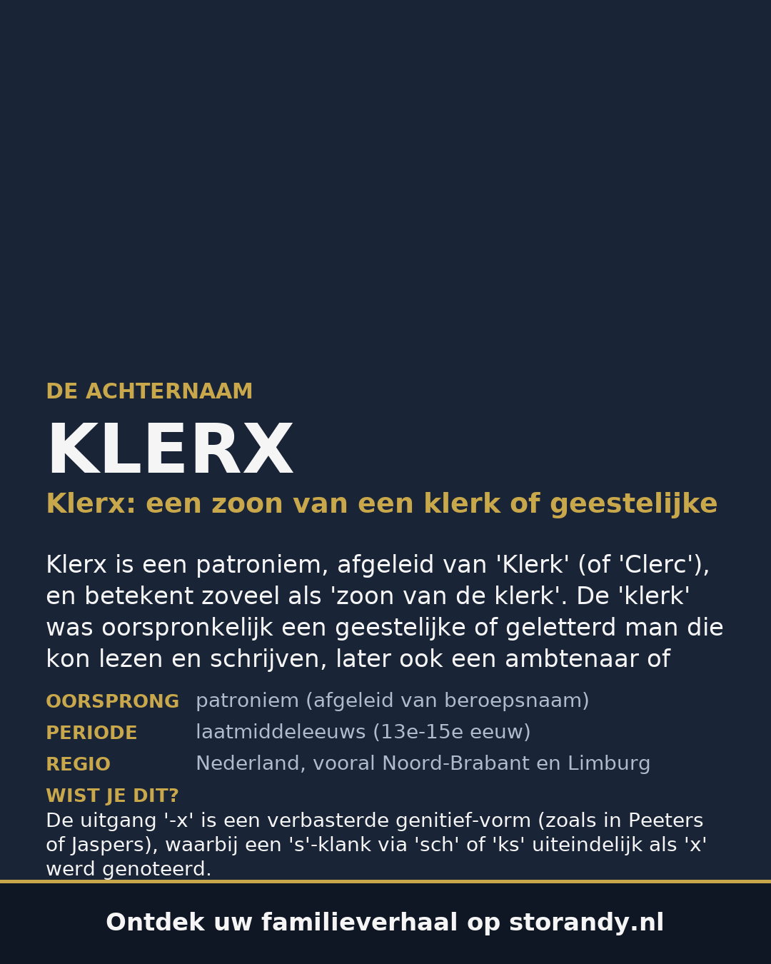 Familiewapen van de achternaam KLERX